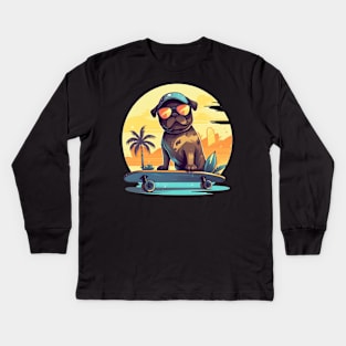 Livin La Vida Pug Life Kids Long Sleeve T-Shirt